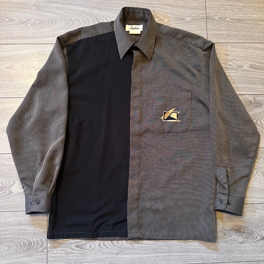 (FREE BUNDLE ADD-ON) Vintage 80s Two-Tone Heathered Dress Shirt